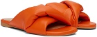 JW Anderson Orange Twist Flat Sandals