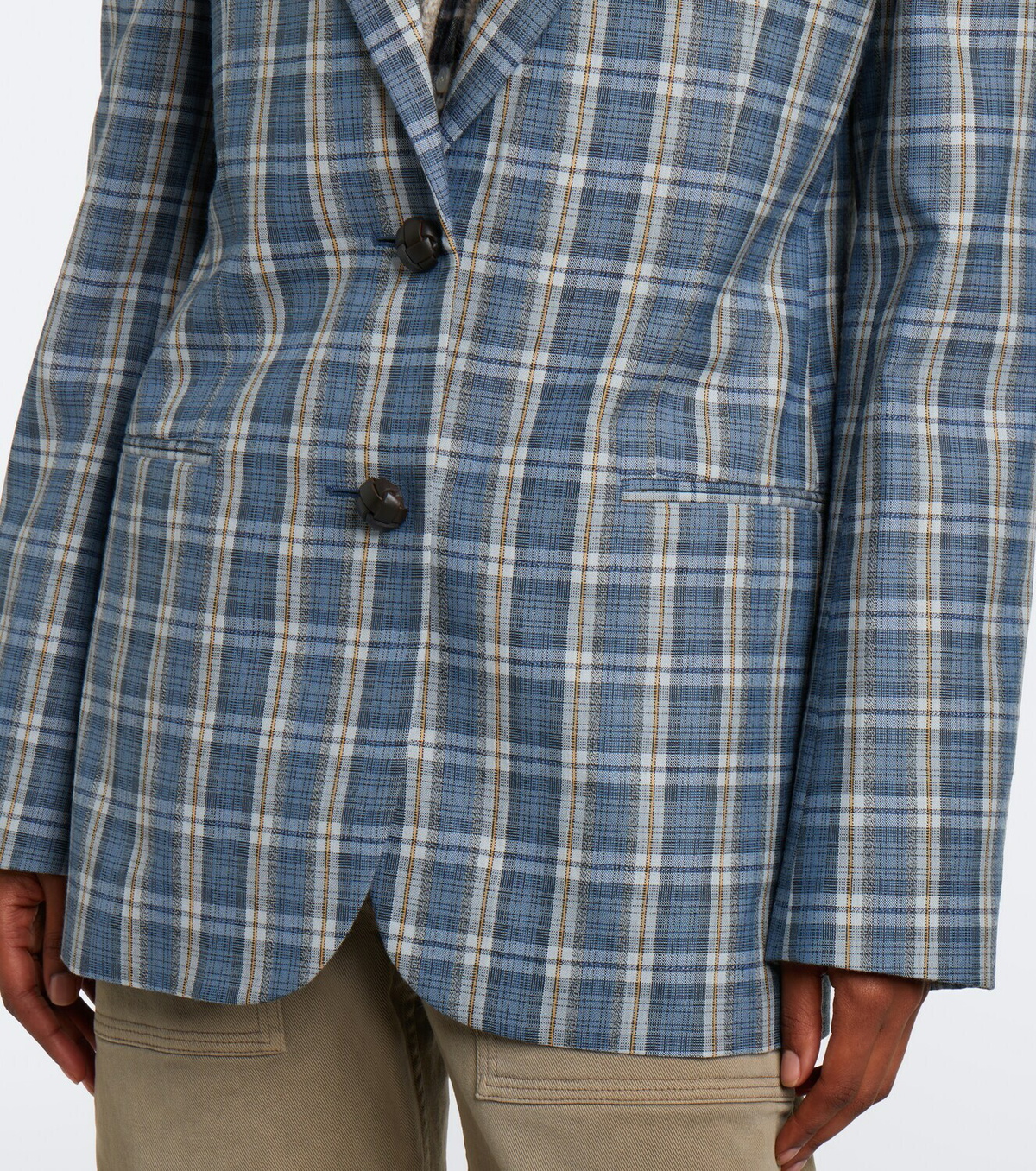 Acne Studios Plaid wool mouliné blazer
