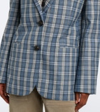 Acne Studios Plaid wool mouliné blazer