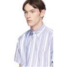 paa Blue and White Stripe Short Sleeve Shirt