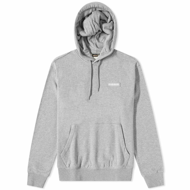 Photo: Napapijri Men's Patch Logo Hoody in Grey