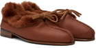 HEREU Tan Tilla Shearling Loafers