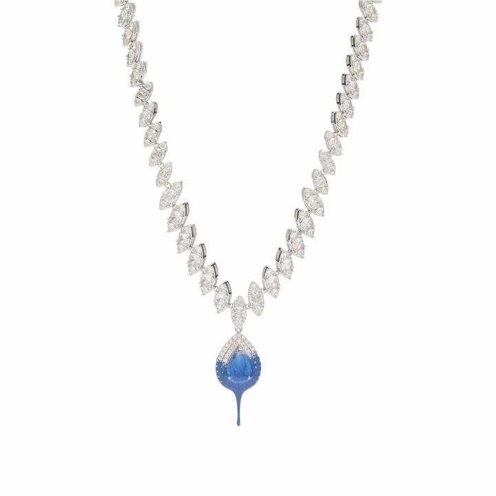Photo: Ottolinger Women's Dipped Diamond Necklace in Royal Blue 