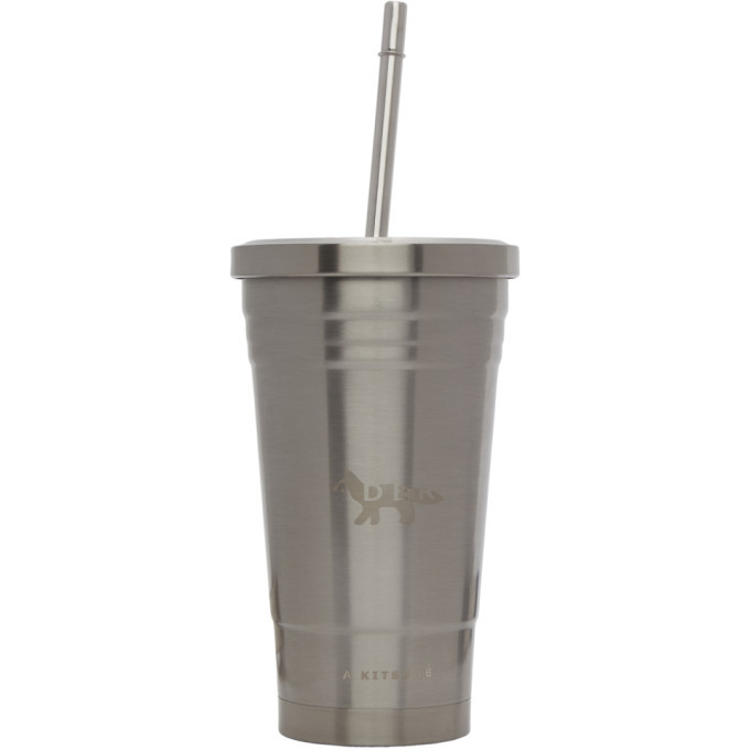 Maison Kitsune Silver ADER error Edition Reusable Cup Maison Kitsune