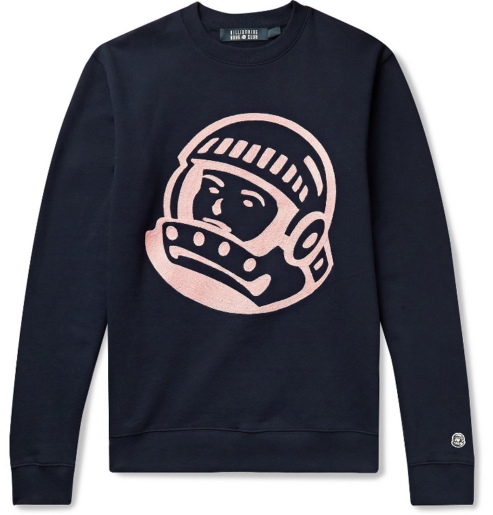 Photo: Billionaire Boys Club - Astro Logo-Embroidered Loopback Cotton-Jersey Sweatshirt - Blue