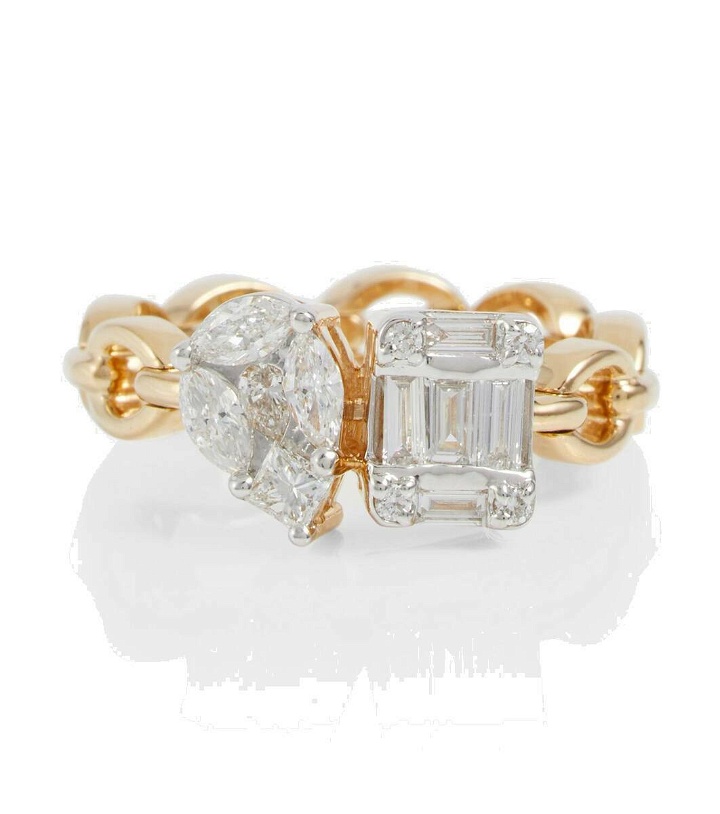 Photo: Nadine Aysoy Catena Illusion 18kt gold ring with white diamonds