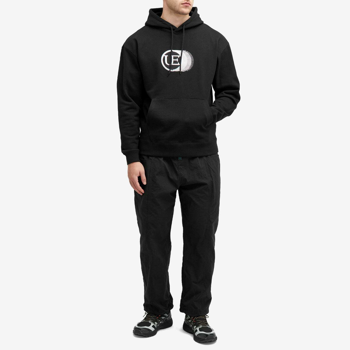 Uniform Experiment Men's Moire UE Hoodie in Black