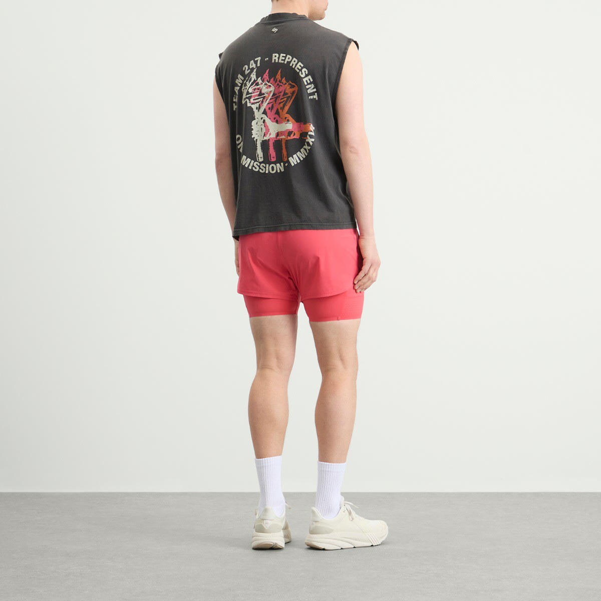 Represent 247 Men's Torch Crop Tank in Washed Black