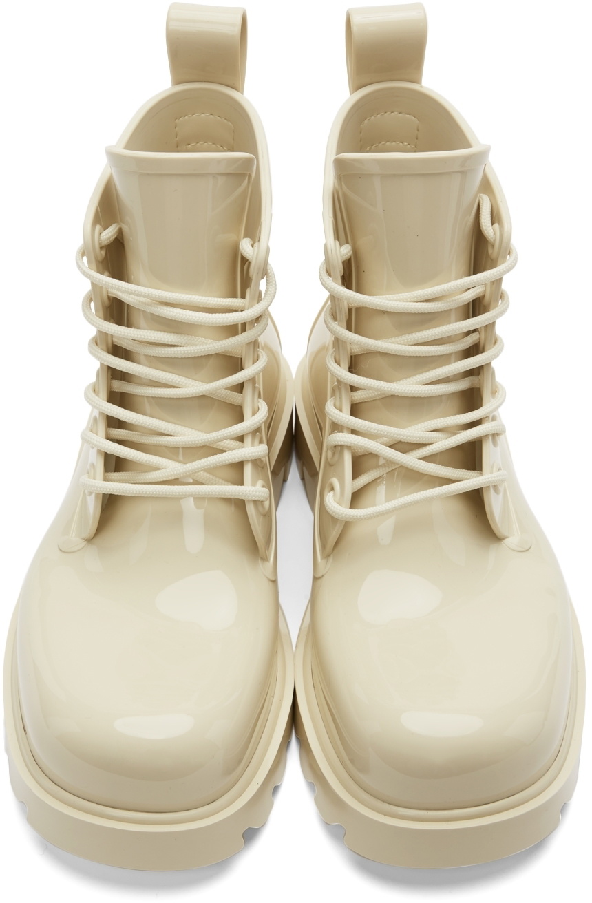 Bottega Veneta Beige Stride Ankle Boots Bottega Veneta
