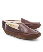 Brooks Brothers Men's Shearling Slippers Shoes | Brown