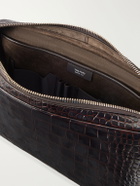 TOM FORD - Croc-Effect Leather Pouch