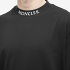 Moncler Men's Logo Collar T-Shirt in Black