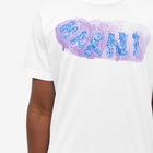 Marni Men's Watercolour Logo T-Shirt in Lily White