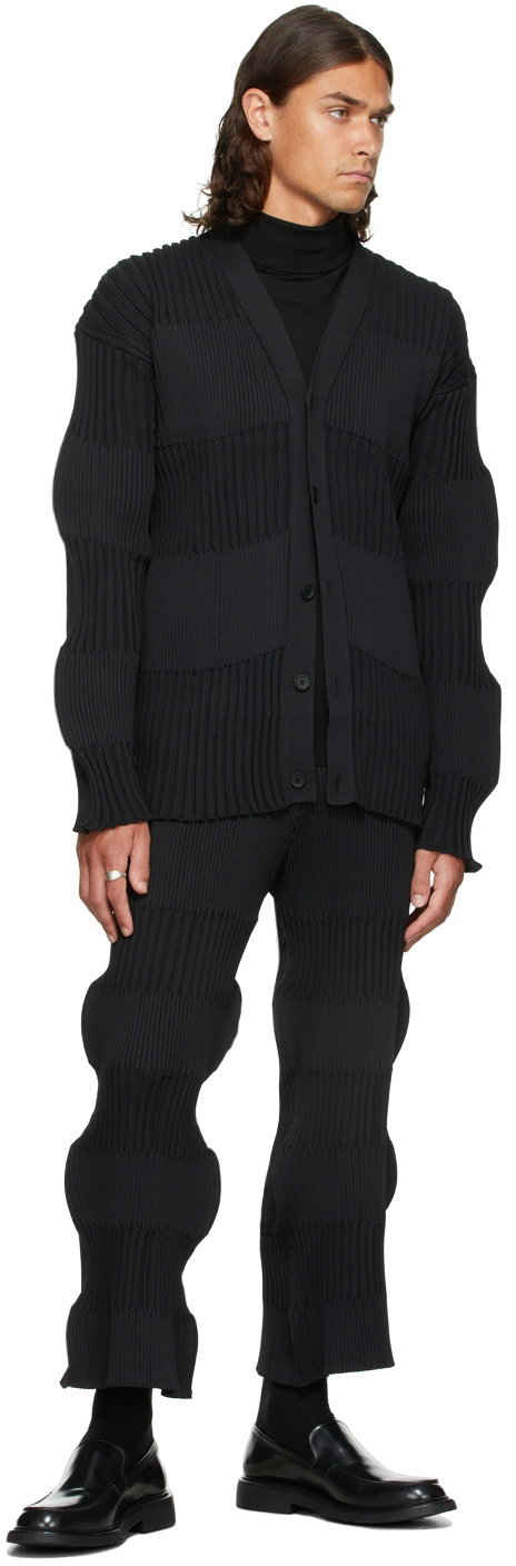 CFCL Black Fluted Cardigan CFCL