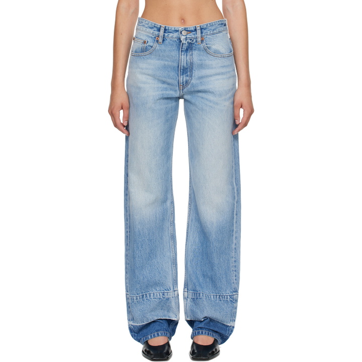 Photo: MM6 Maison Margiela Blue Straight-Leg Jeans