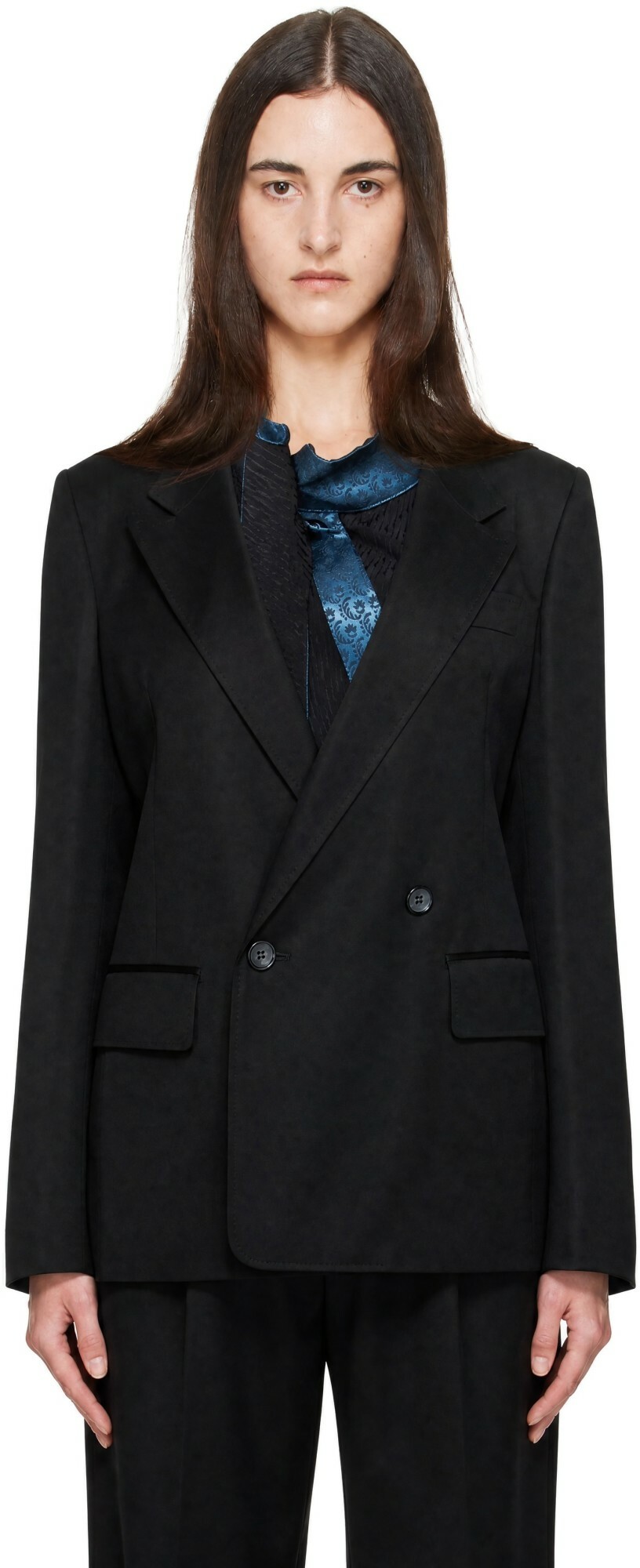 Kiko Kostadinov Black Egret Tailored Blazer