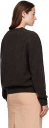 COOR Brown Wool V-Neck Sweater