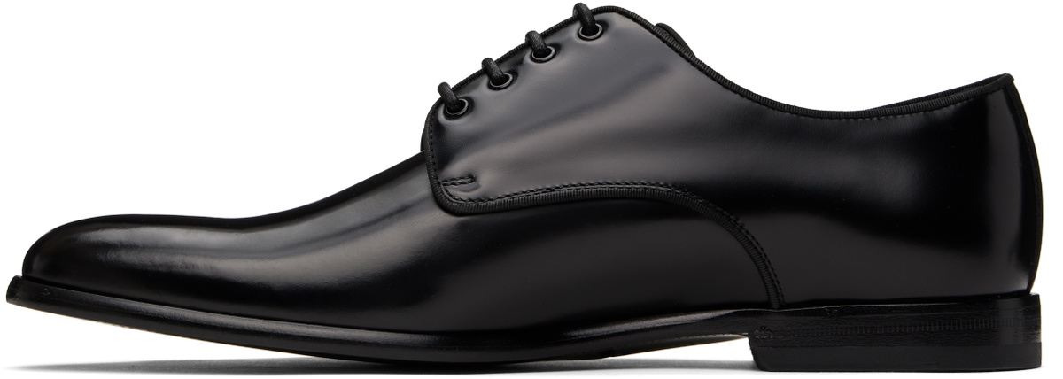 Dolce&Gabbana Black Brushed Calfskin Derbys