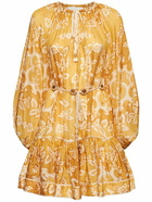 ZIMMERMANN - Raie Printed Tiered Silk Mini Dress