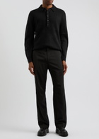 Helmut Lang Apex Knitted Polo Shirt Black