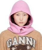 GANNI Pink Wool Mix Balaclava