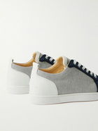 Christian Louboutin - Rantulow Suede and Leather-Trimmed Canvas Sneakers - Gray