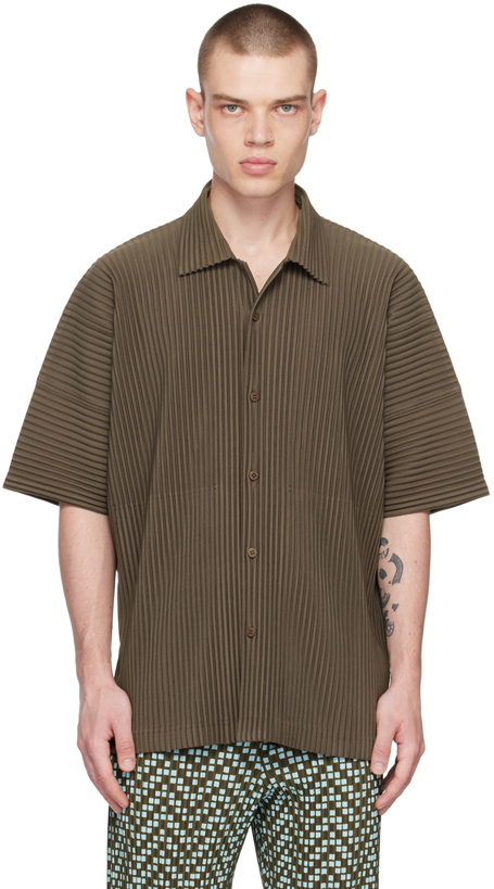 Photo: Homme Plissé Issey Miyake Brown Monthly Color May Shirt