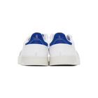 adidas Originals White and Blue Supercourt Sneakers
