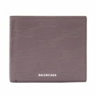 Balenciaga Men's Logo Billfold Wallet in Dark Grey