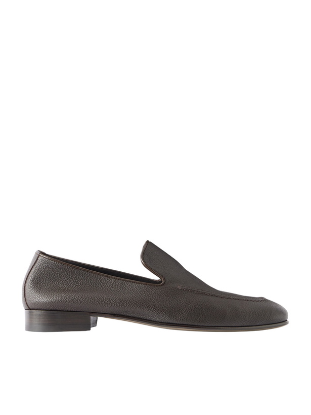 Photo: Manolo Blahnik - Truro Full-Grain Leather Loafers - Brown