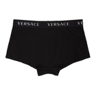 Versace Underwear Two-Pack Black Logo Band Boxer Briefs