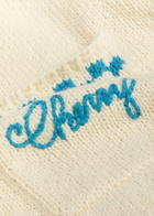 Cherry Los Angeles Motors Embroidered Knit Jumper Cream