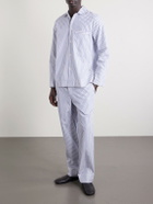 TEKLA - Striped Organic Cotton-Poplin Pyjamas - Gray