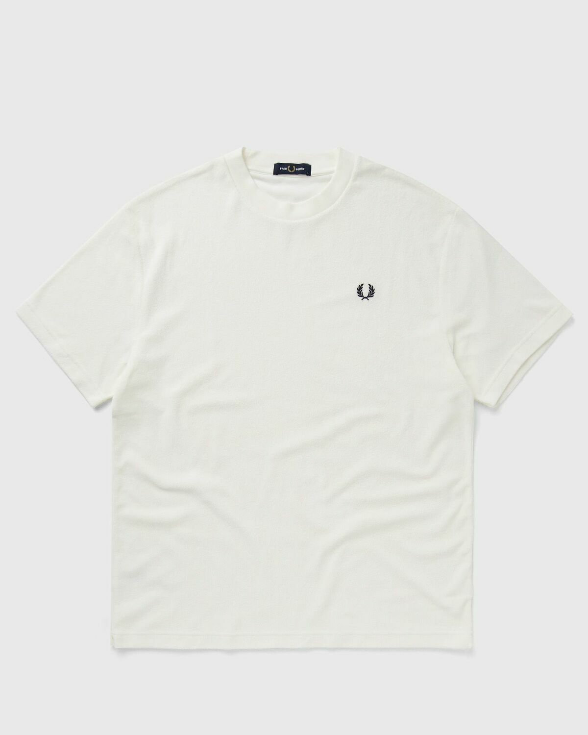 Fred Perry Relaxed Towelling T Shirt White Shortsleeves