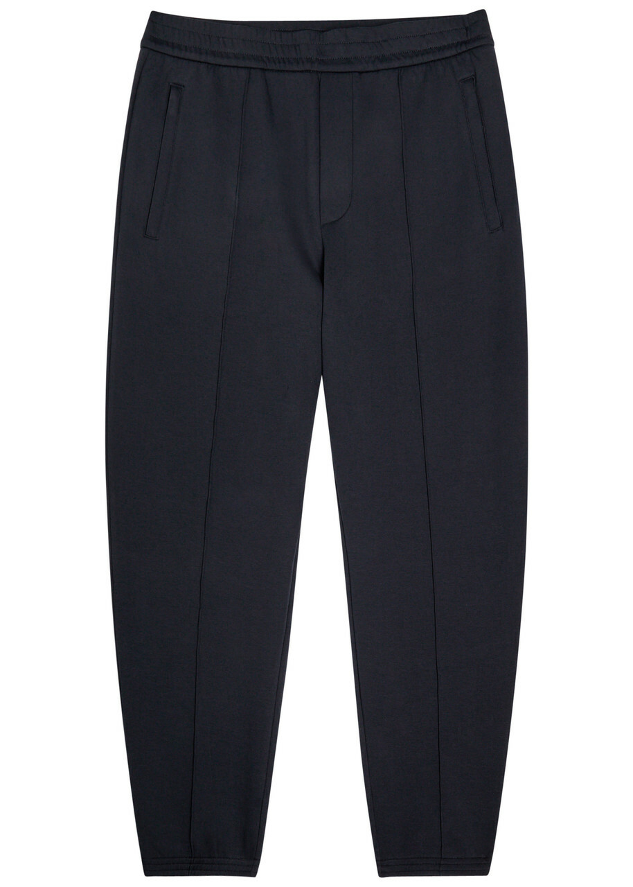 Emporio Armani Tapered-leg Jersey Sweatpants Navy