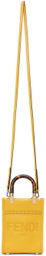 Fendi Yellow Mini Sunshine Shopper Shoulder Bag