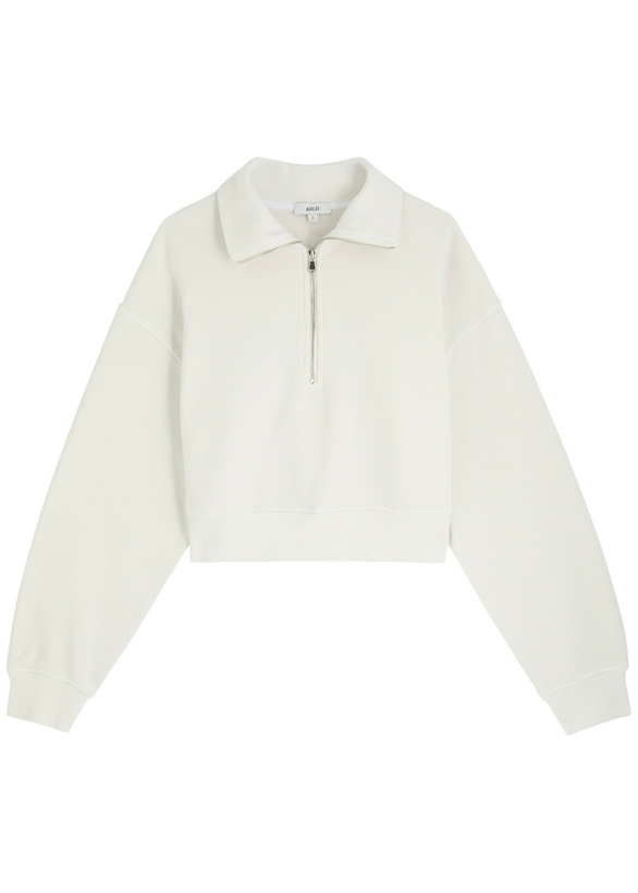 Photo: Agolde Bethan Cotton Half-zip Sweatshirt Grey