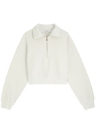 Agolde Bethan Cotton Half-zip Sweatshirt Grey