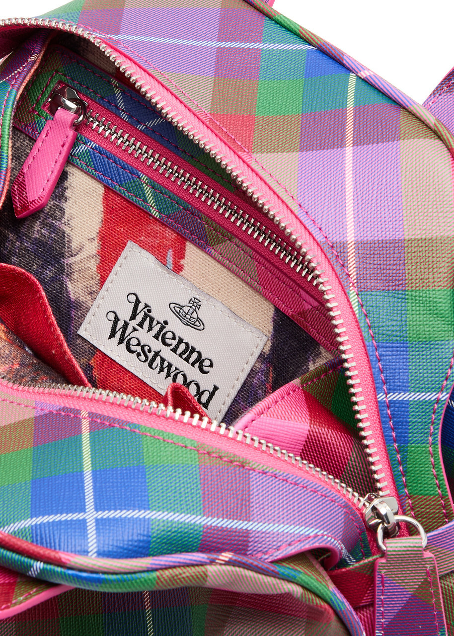 Vivienne Westwood Yasmine Medium Tartan Leather top Handle bag