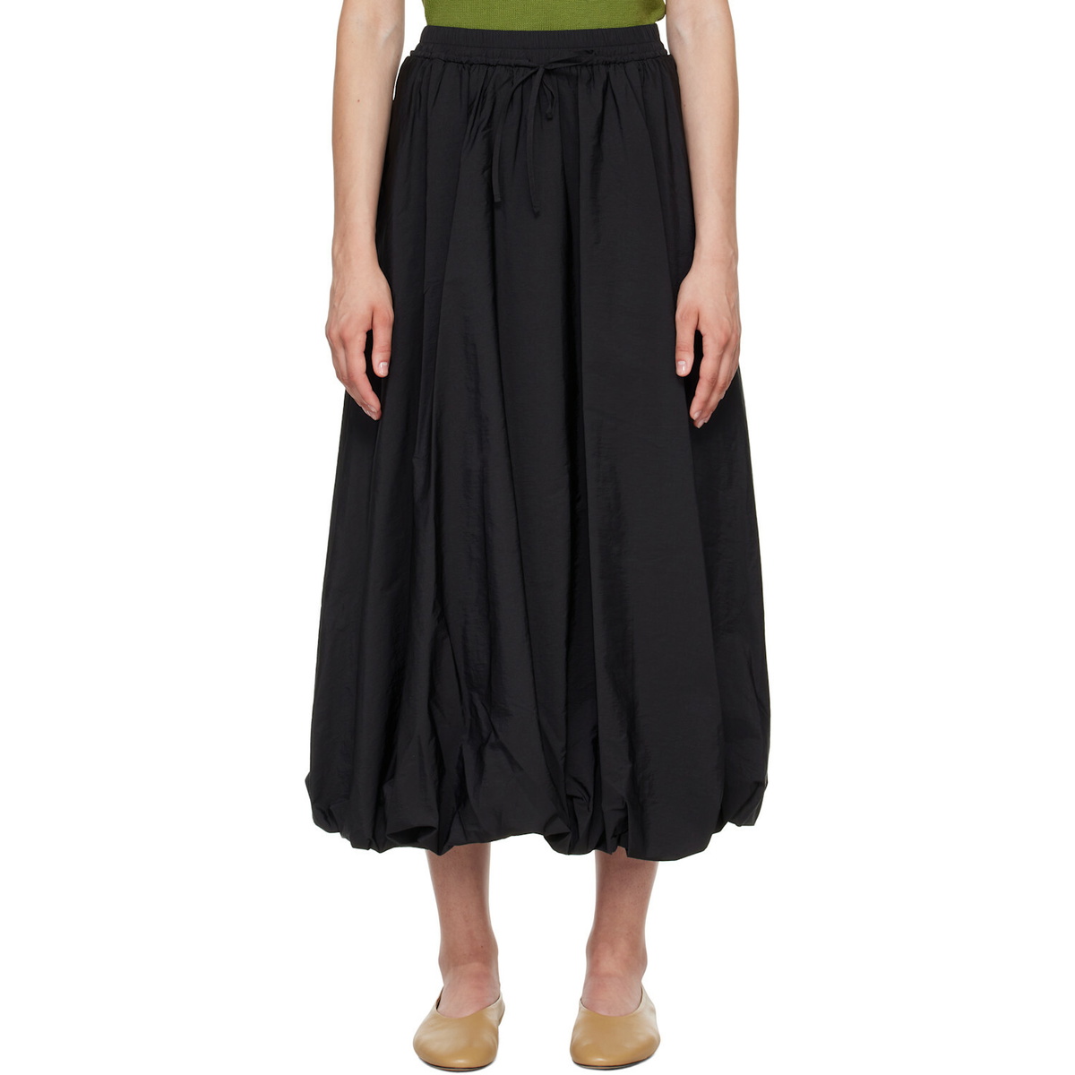 Weekend Max Mara Black Ciurma Midi Skirt