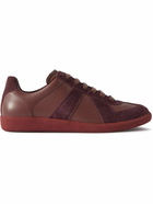 Maison Margiela - Replica Leather and Suede Sneakers - Burgundy