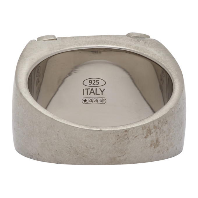 Maison Margiela Silver M Signet Ring Maison Margiela