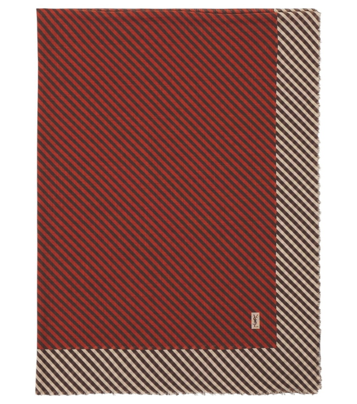 Photo: Saint Laurent Cassandre striped cashmere and silk scarf