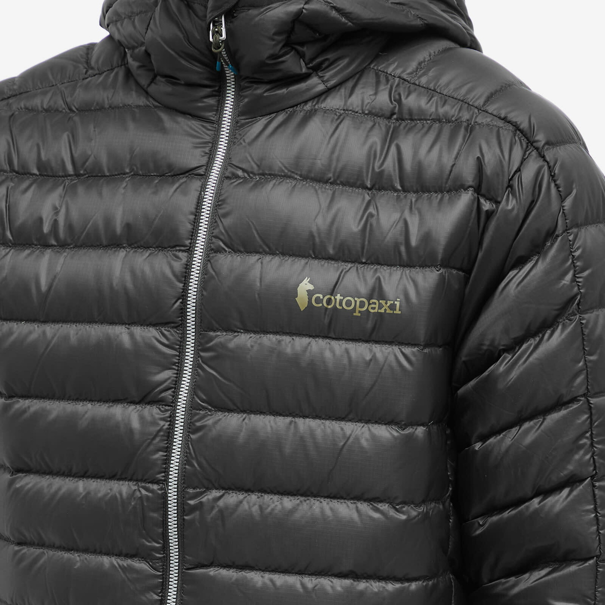 Cotopaxi Men's Fuego Down Hooded Jacket in Black/Oak