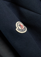 Moncler Logo-appliquéd Hooded Shell and Cotton-blend Jacket Blue