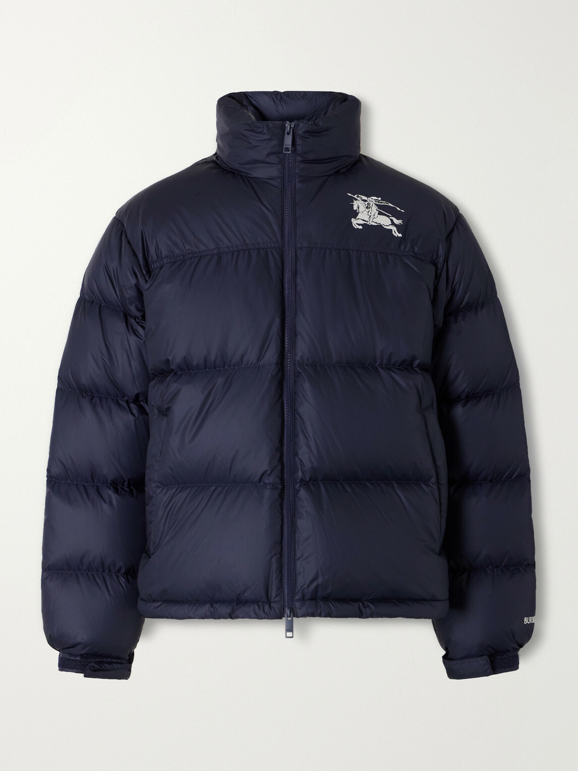 Burberry - Highlands Logo-Embroidered Quilted Shell Down Jacket - Blue