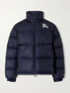 Burberry - Highlands Logo-Embroidered Quilted Shell Down Jacket - Blue