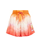 Zimmermann - Violet tie-dye silk shorts