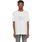 Saint Laurent White Signature Logo T-Shirt