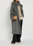 Rohe Scarf-effect Wool and Cashmere-blend Coat Grey